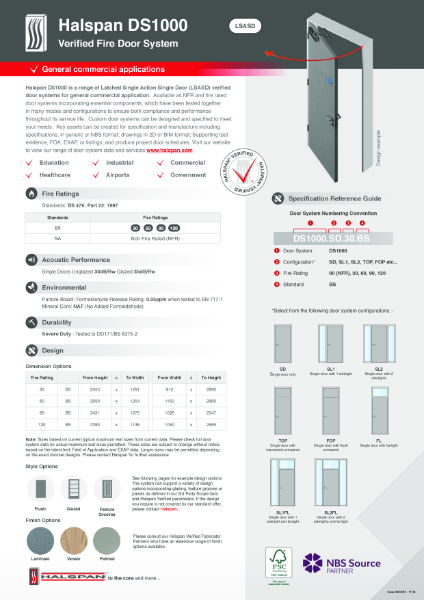 Halspan DS1000 - Verified Fire Door System