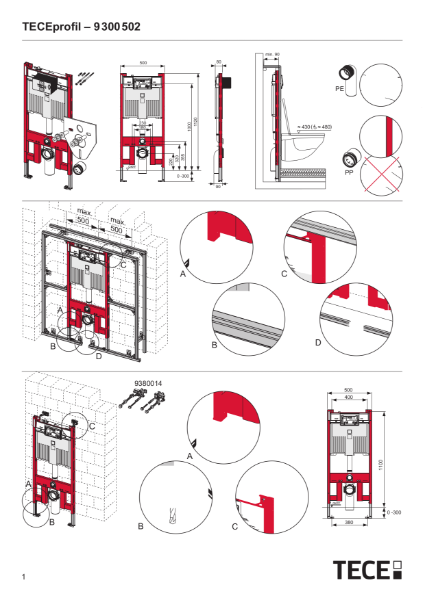 TECEocta 2.0 WC Cistern Frame