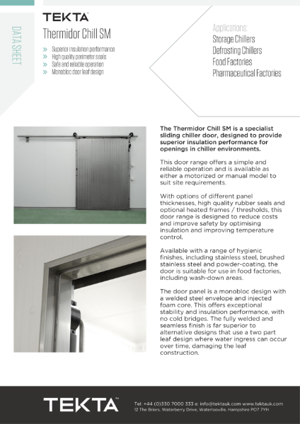 Thermidor Chill SM Datasheet