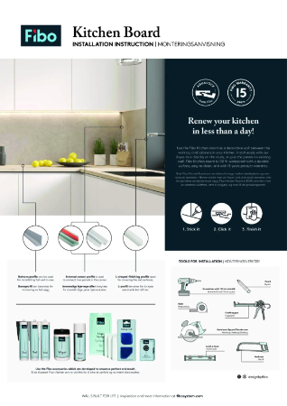 Monteringsanvisning Fibo Kitchen Board