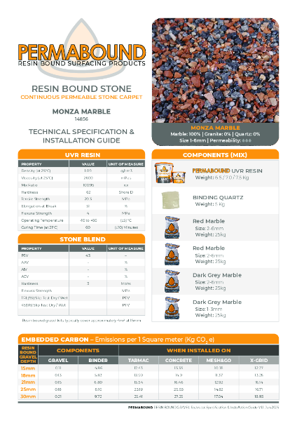 Monza Marble_14856_Resin_Bound_Stone_TDS_PERMABOUND