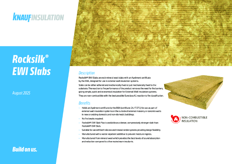 Knauf Insulation Rocksilk® EWI Slab - Product Datasheet