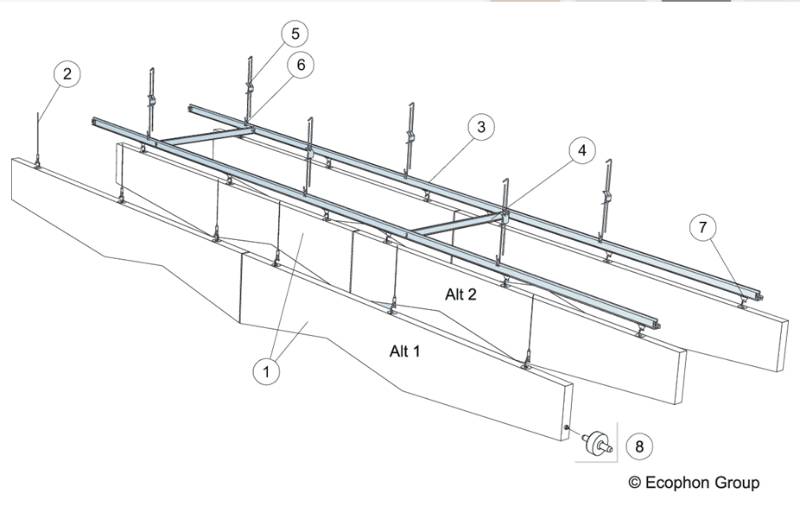 Solo™ Baffle ZigZag - Sound Absorbing System