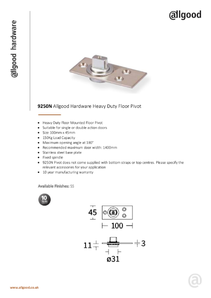 9250N-Datasheet Iss01