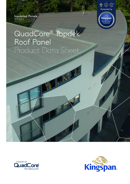 QuadCore Topdek Roof Panel Product Data Sheet