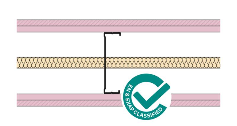 Siniat Single Frame Metal Stud Partition CS14R-15FMR15F-25G - Metal Stud Partitioning