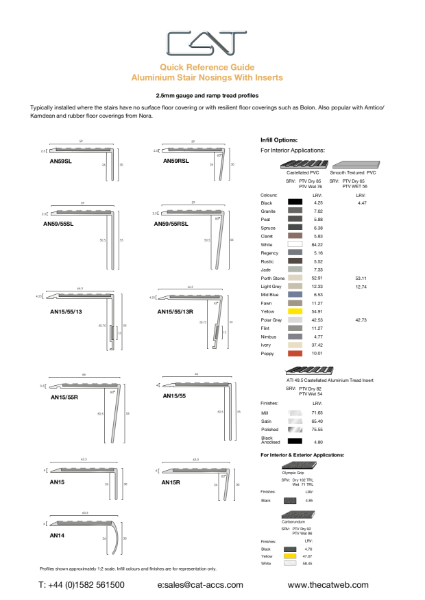 Aluminium Stair Nosings with Inserts