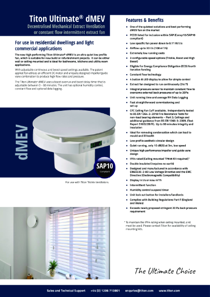 Titon Ultimate® dMEV - Product Data Sheet