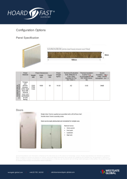 Hoardfast Soundscreen Floor-to-Ceiling - Configuration Options