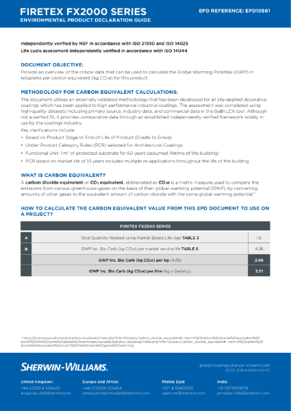 FX2000 EPD Certificate