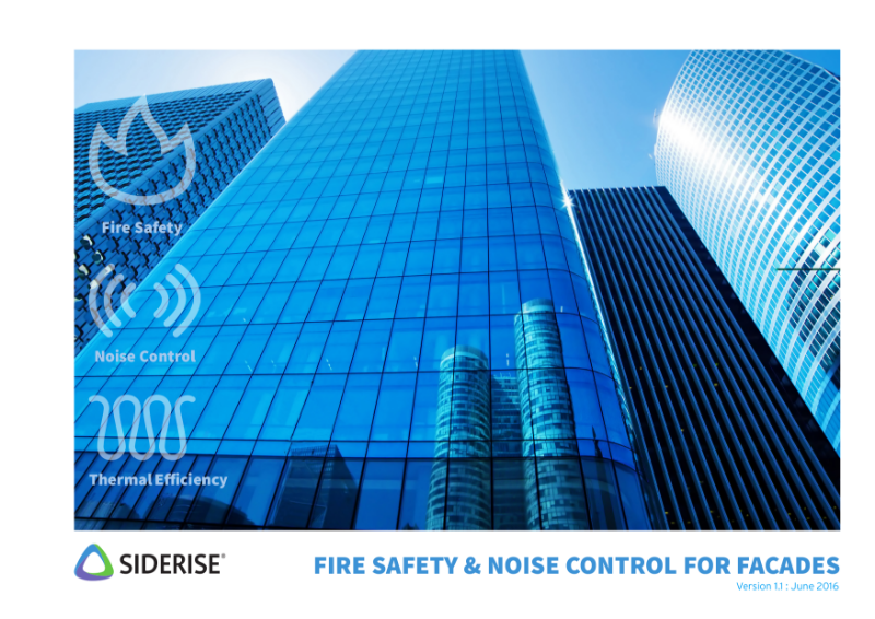 Fire rated and acoustic insulation for facades