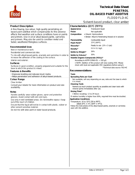 PENETROL Oil-Based Paint Additive Flood FLD-4C