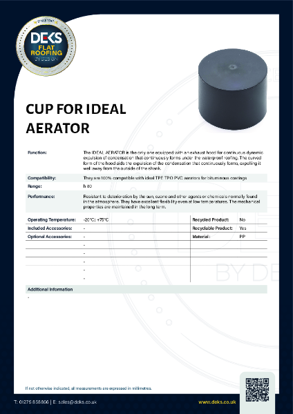Cup for Ideal Aerator