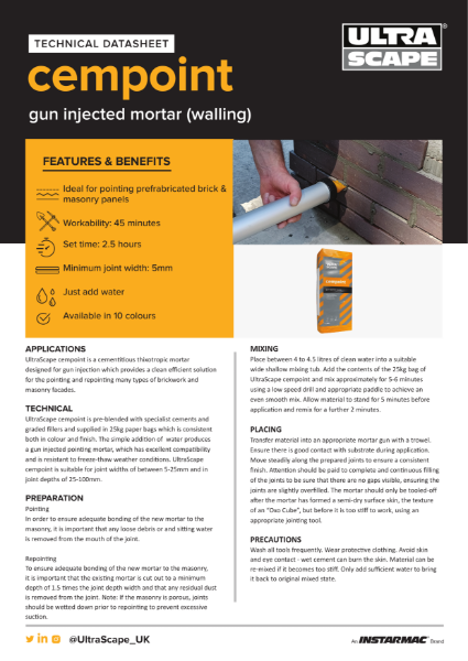 Cempoint Technical Datasheet WALLING