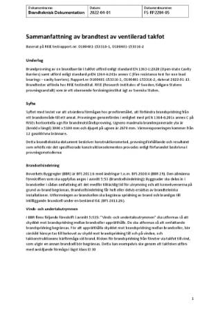 Fire Barrier Brandteknisk dokumentation