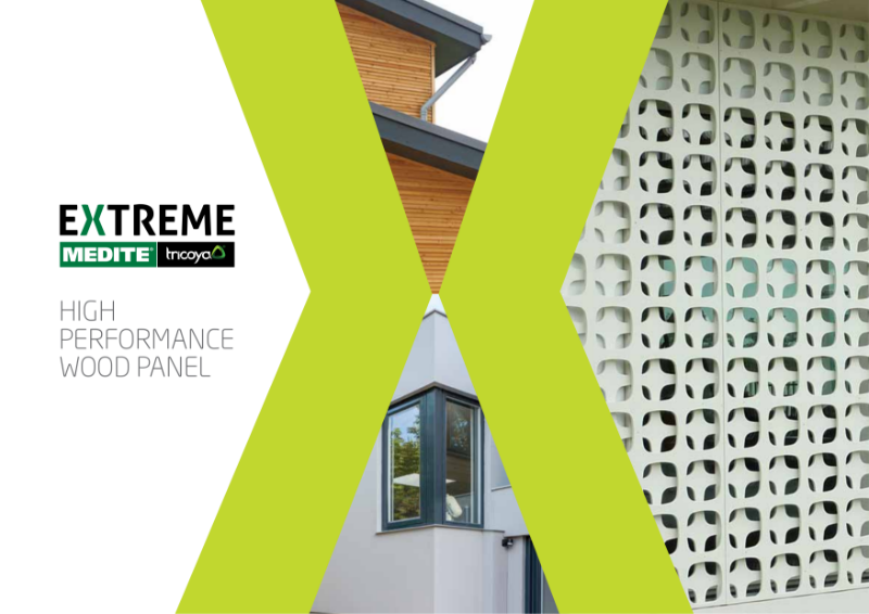 MEDITE TRICOYA EXTREME - MDF panel with up to 50 years guarantee.