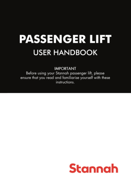 Stannah Passenger lift user handbook