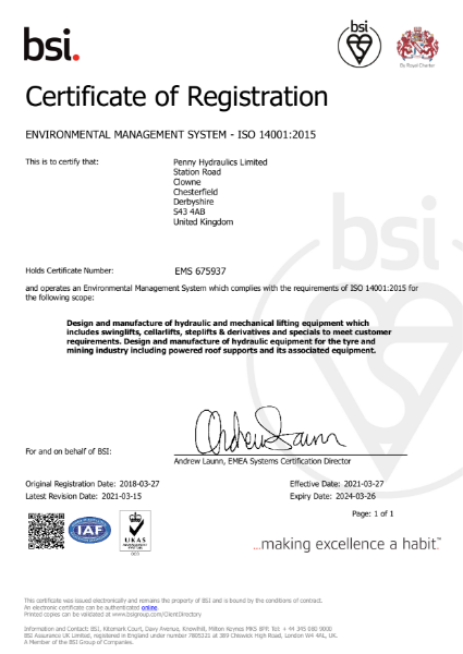 BSI 14001 - Environmental Management System