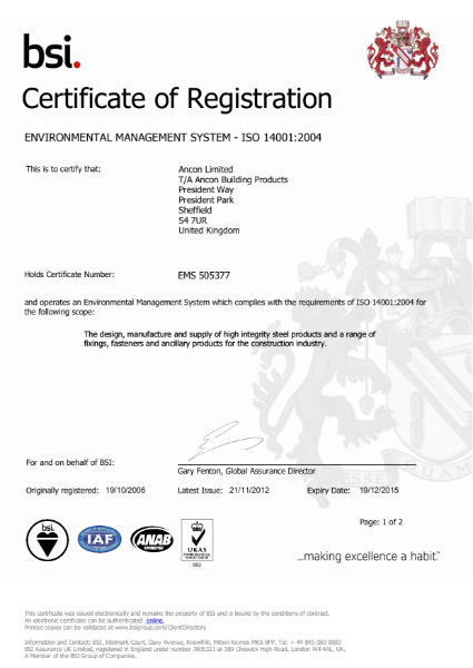 BSI ISO 14001:2004