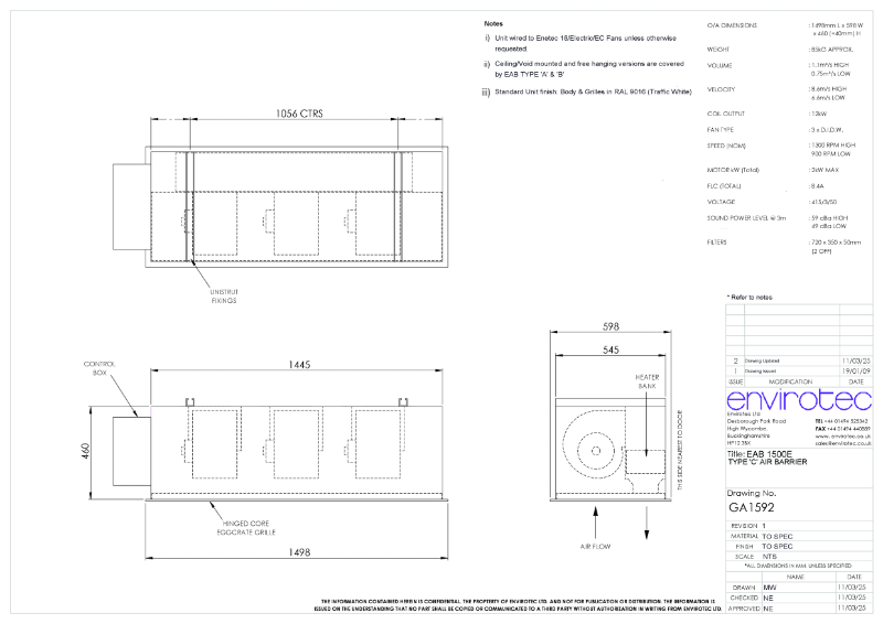 GA1592 - EAB 1500E TYPE C AIR BARRIER