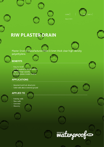 RIW Plasterdrain