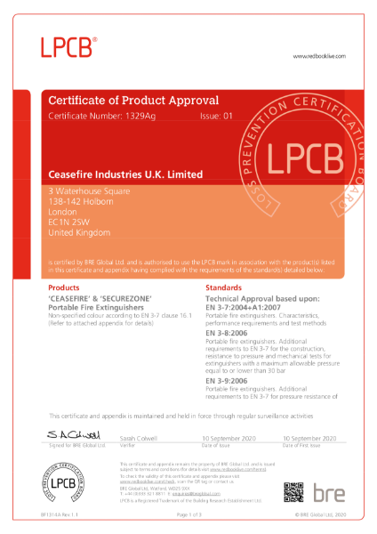 C1329Ag-01 Ceasefire Industries UK