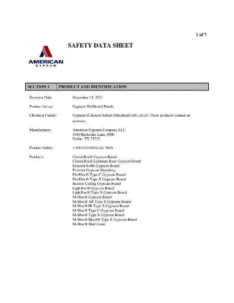 Safety Data Sheet