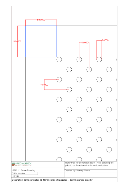 SPP Acoustics - H8-16s scale drawing