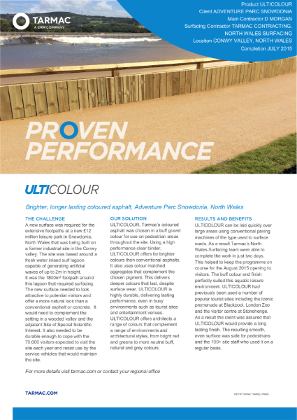 Ulticolour coloured asphalt leisure park case study