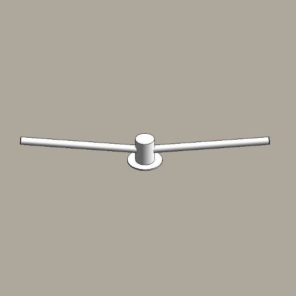 Aluminium column outreach brackets - twin arm