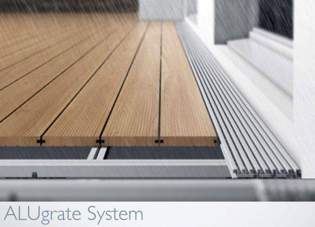 Drainage channels with gratings