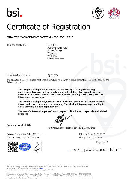 IKO PLC ISO 9001 Certificate