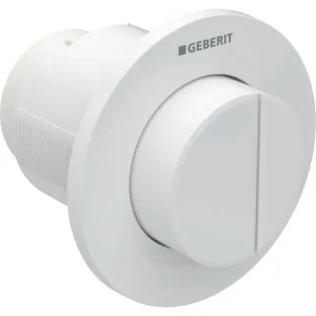 Geberit Type 01 remote flush actuation, pneumatic, round, for dual flush, concealed actuator, protruding