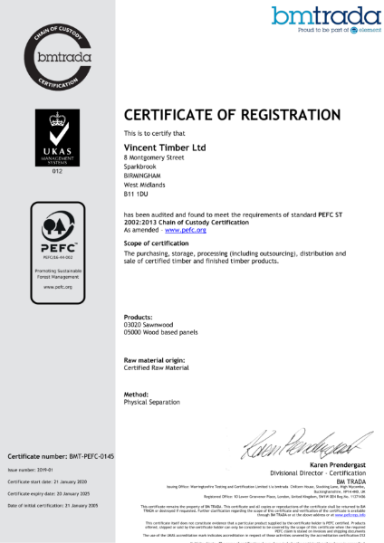 Chain of Custody Certification