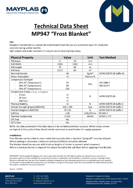MP947 - FROST BLANKET