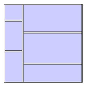 Unitized curtain walling system with 6 panels (2x3) 