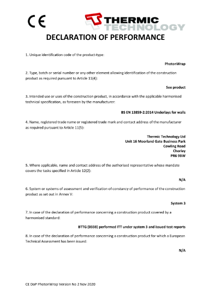 PhotonWrap (standard) CE DoP