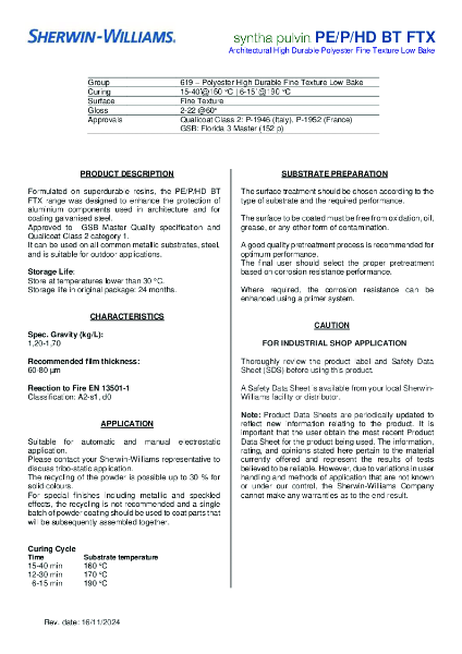 SP Fine Texture Class 2 GSB Florida 3 - Data Sheet