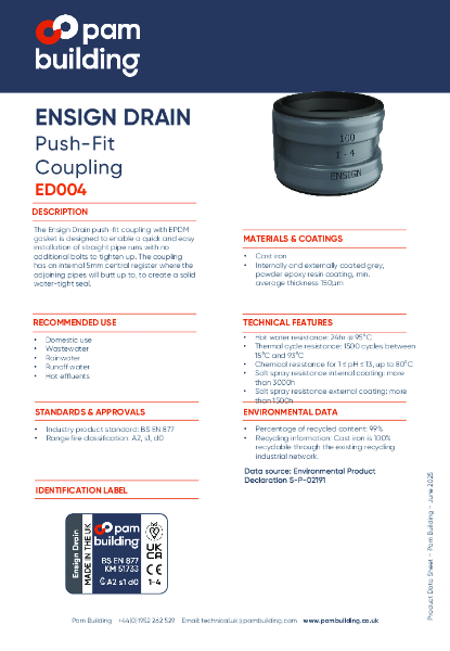 ED004 - PUSH-FIT COUPLING