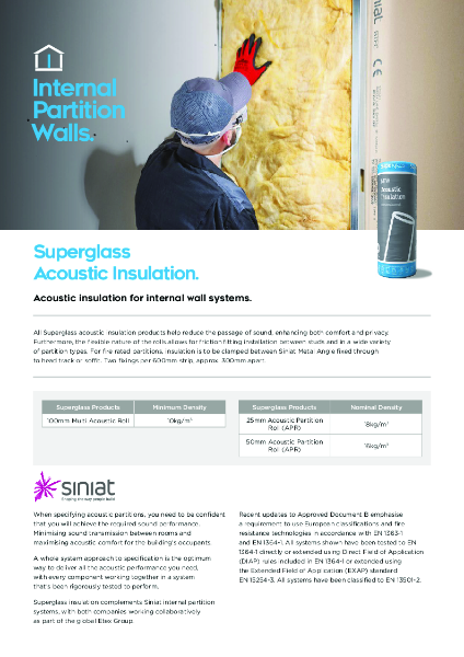 Superglass & Siniat Internal Partition Systems Guide