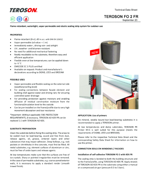 TEROSON FO 2 FR - Technical Data Sheet