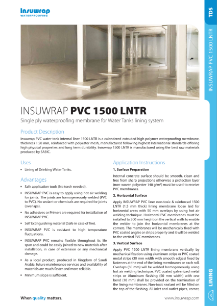 Insuwrap PVC 1500 LNTR TDS