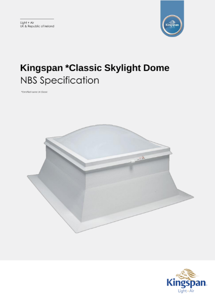 Classic Skylight Dome NBS Specification