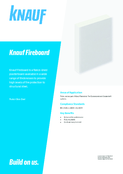 Product Data Sheet - Fireboard