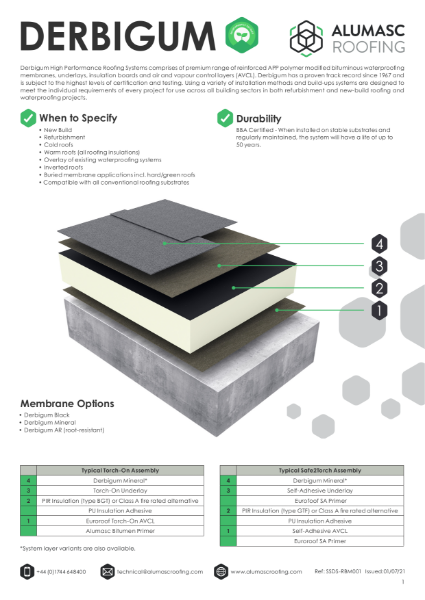 Derbigum Bituminous Membrane Data Sheet