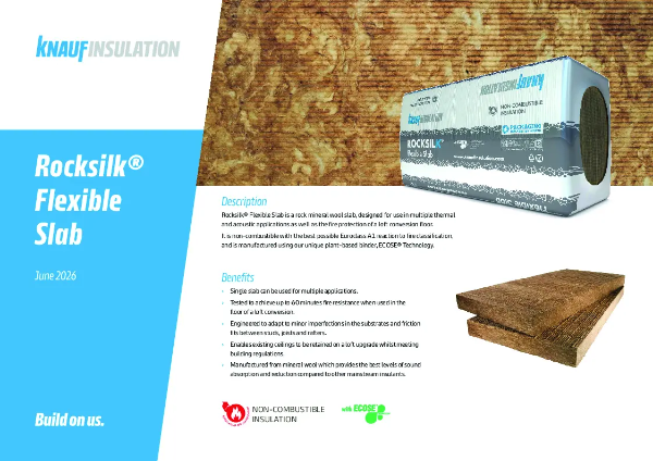 Knauf Insulation Rocksilk® Flexible Slab - Product Datasheet