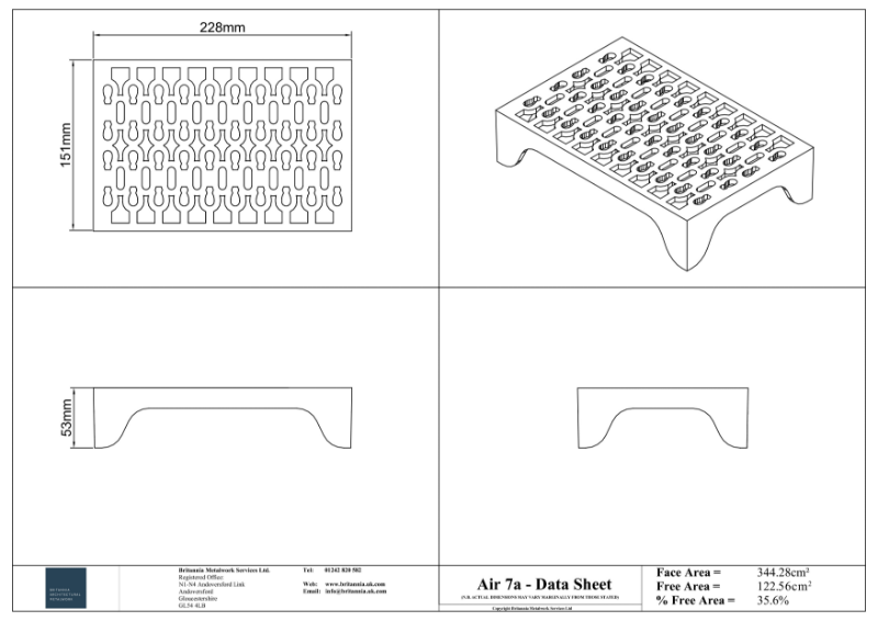 Air 7a Air Brick Datasheet