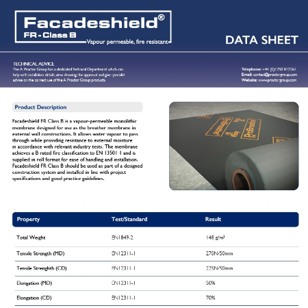Facadeshield FR Datasheet
