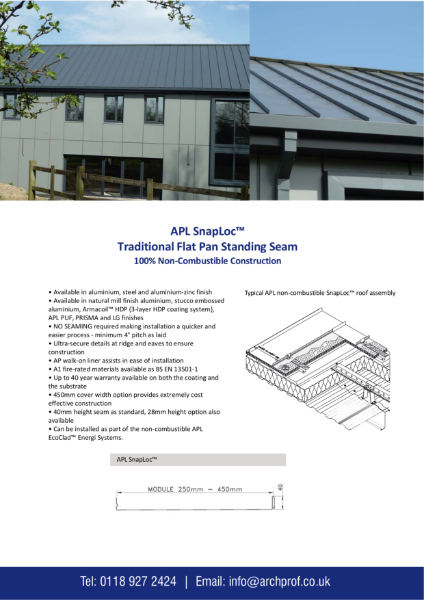 APL SnapLoc™ - Roofing - System Summary