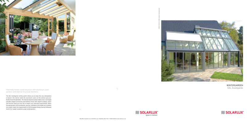 Solarlux SDL Avantgarde wintergarden glazed extension insulated